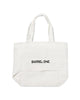 Barrel One's tote bag - stylish and practical for carrying beach or pool essentials. It is white in colour with a stylish design printed on it.